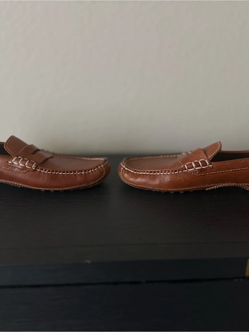 Cole Haan Men's Tan Leather Penny Loafers